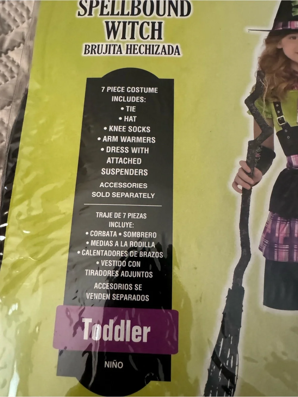 Toddler Costume - Spellbound Witch Green & Purple